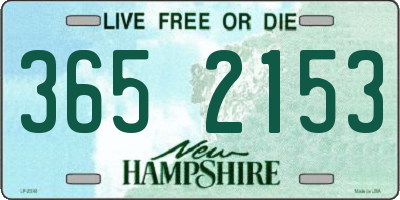 NH license plate 3652153