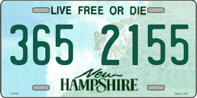 NH license plate 3652155