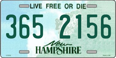 NH license plate 3652156