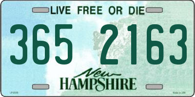 NH license plate 3652163
