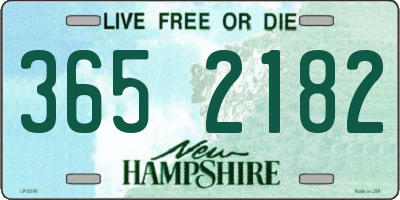 NH license plate 3652182