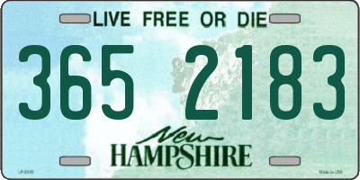 NH license plate 3652183