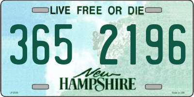 NH license plate 3652196