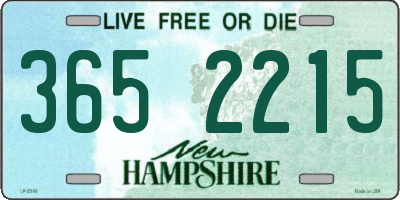 NH license plate 3652215