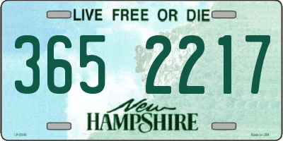 NH license plate 3652217