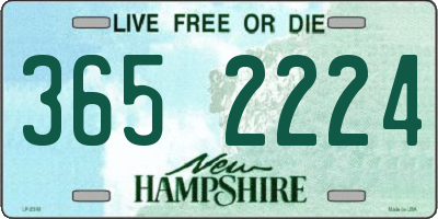 NH license plate 3652224