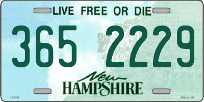 NH license plate 3652229