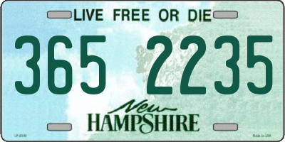 NH license plate 3652235