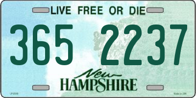 NH license plate 3652237