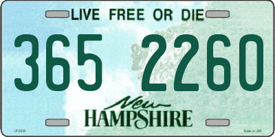 NH license plate 3652260