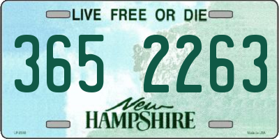 NH license plate 3652263