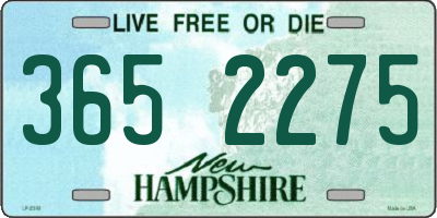 NH license plate 3652275