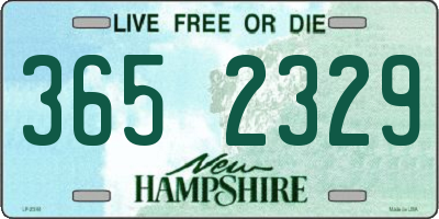 NH license plate 3652329
