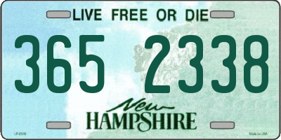NH license plate 3652338