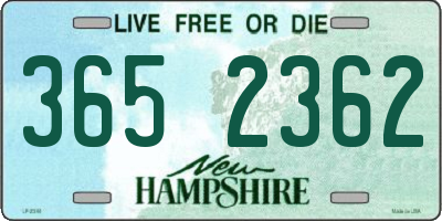 NH license plate 3652362