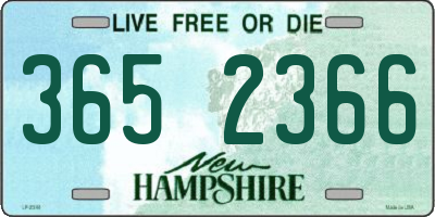 NH license plate 3652366