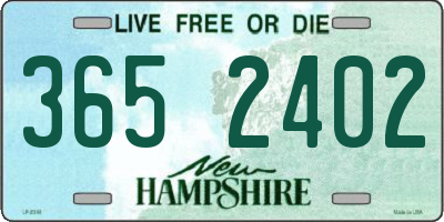 NH license plate 3652402