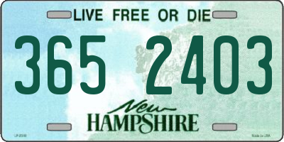 NH license plate 3652403