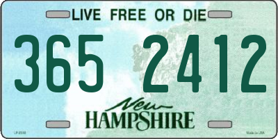 NH license plate 3652412