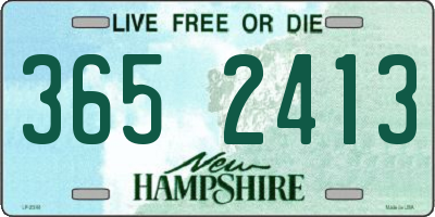 NH license plate 3652413