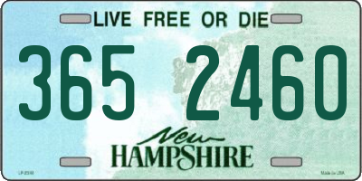 NH license plate 3652460