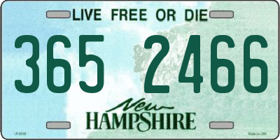 NH license plate 3652466