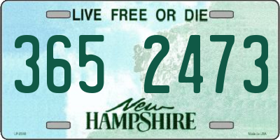 NH license plate 3652473