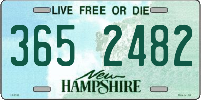 NH license plate 3652482