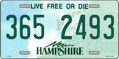 NH license plate 3652493