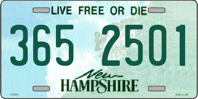 NH license plate 3652501