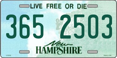 NH license plate 3652503