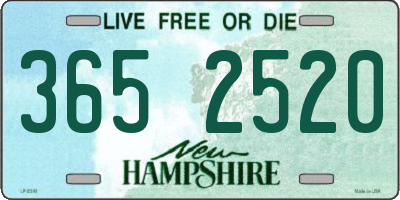 NH license plate 3652520