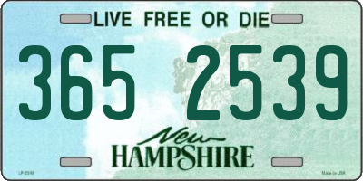 NH license plate 3652539