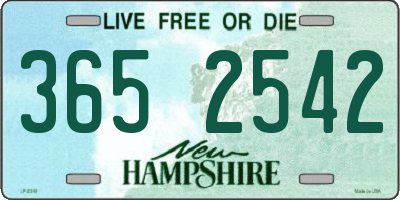 NH license plate 3652542