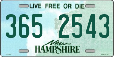 NH license plate 3652543