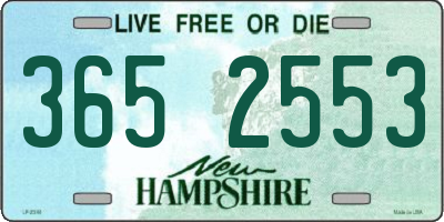 NH license plate 3652553