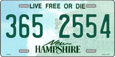 NH license plate 3652554