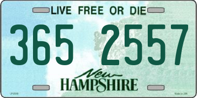 NH license plate 3652557