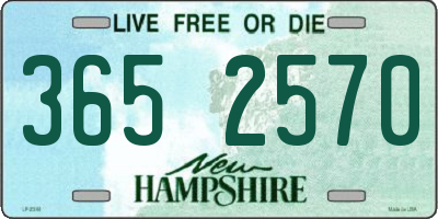NH license plate 3652570
