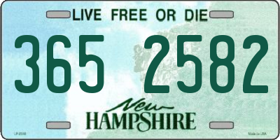 NH license plate 3652582