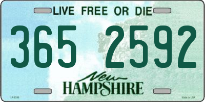 NH license plate 3652592