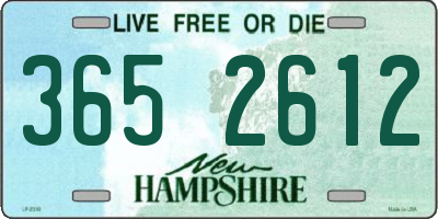 NH license plate 3652612