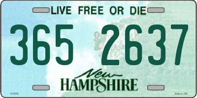 NH license plate 3652637