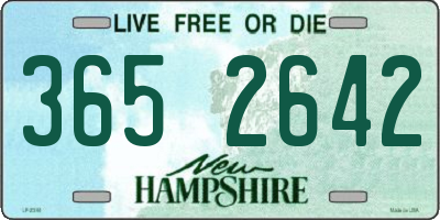 NH license plate 3652642