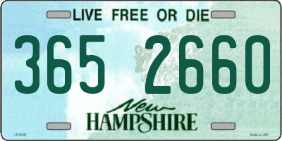 NH license plate 3652660