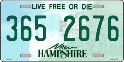 NH license plate 3652676