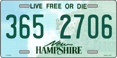 NH license plate 3652706