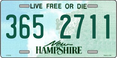 NH license plate 3652711