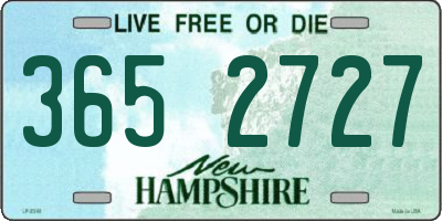 NH license plate 3652727