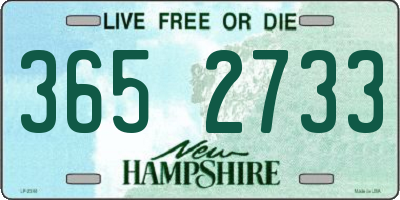 NH license plate 3652733